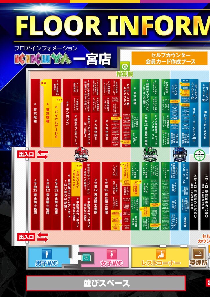 キクヤ一宮店 パチンコ店内インフォメーション